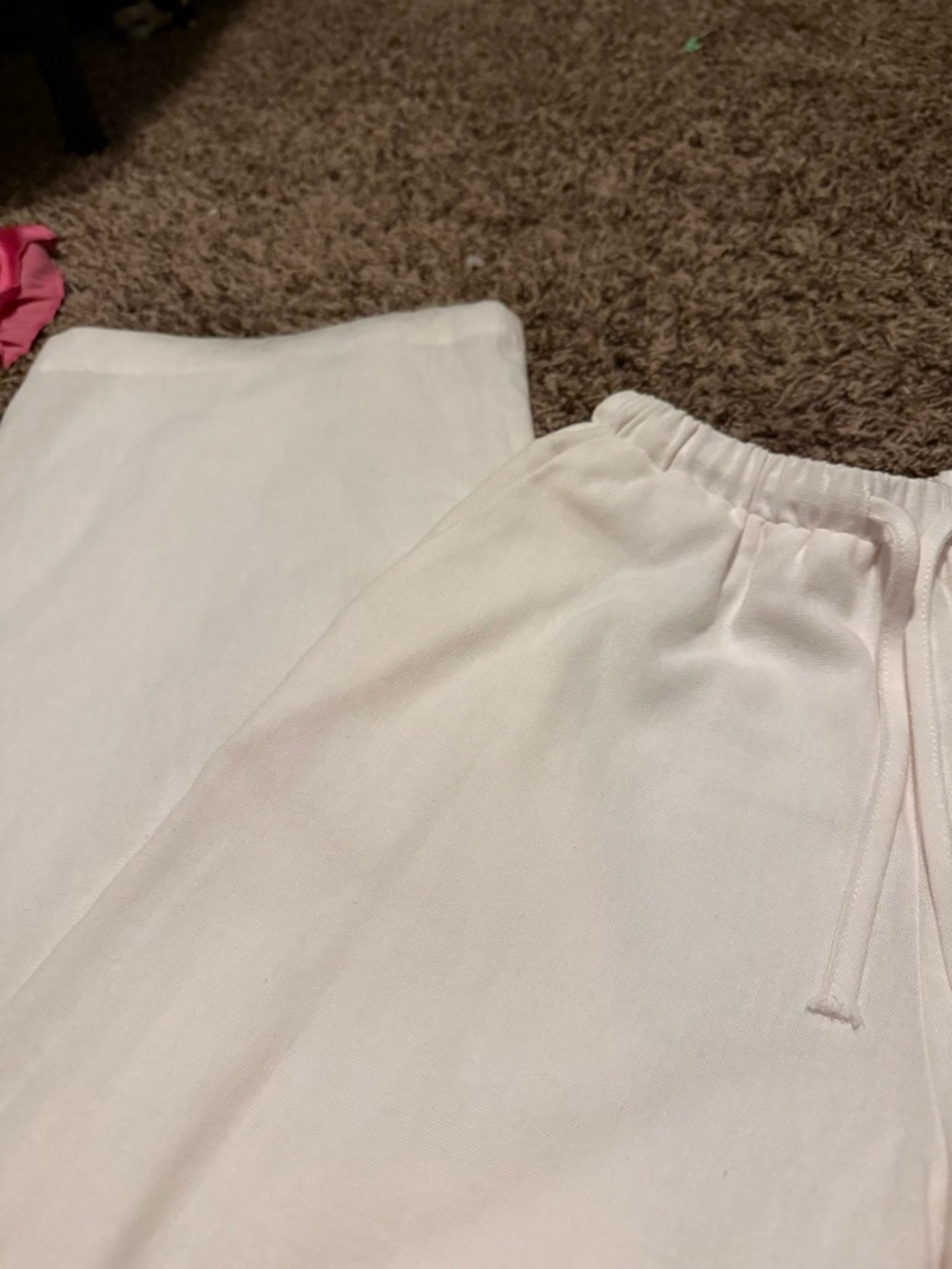 White Drawstring Pants - Picture 6 of 7